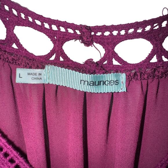 Maurices Large Short Sleeve Cinched Waist Top - Picture 3 of 4